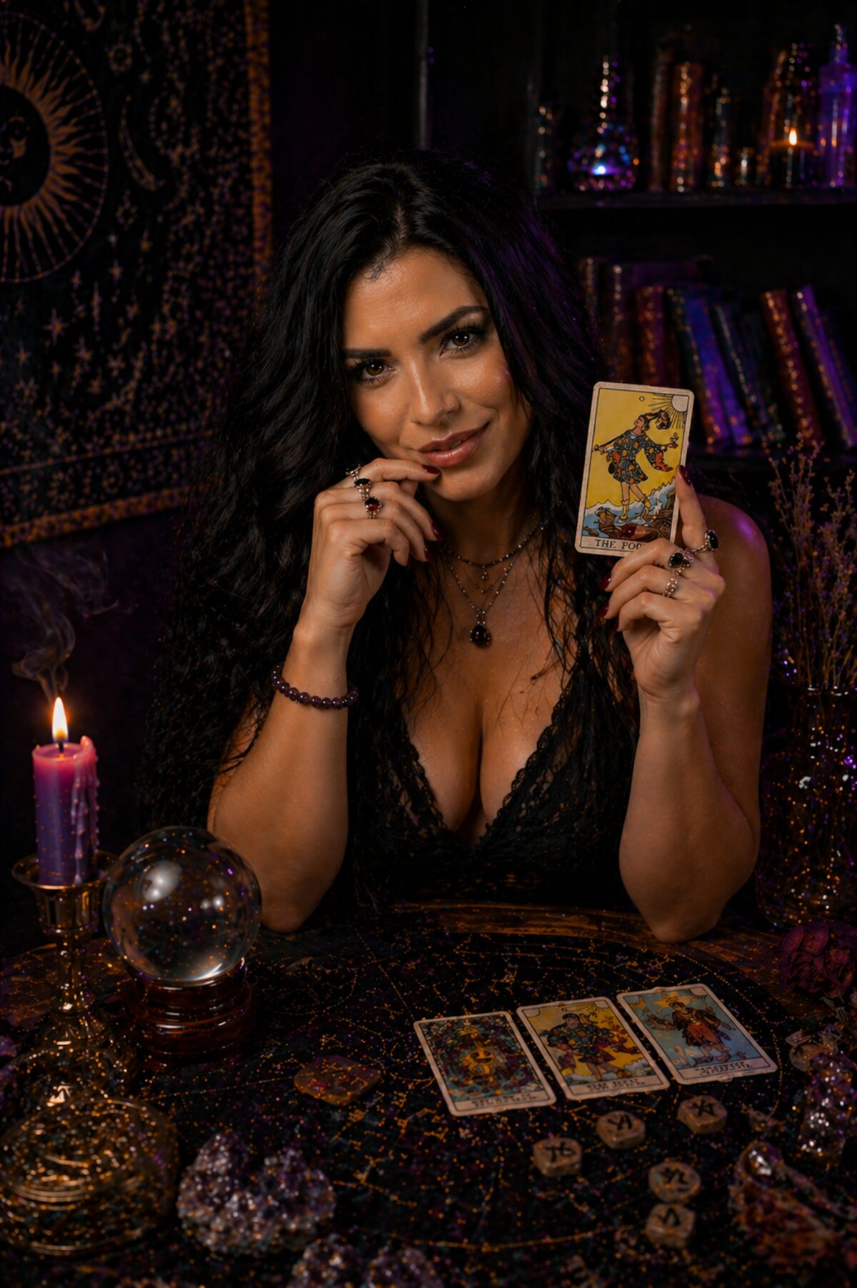 Nayara Solis segurando uma carta